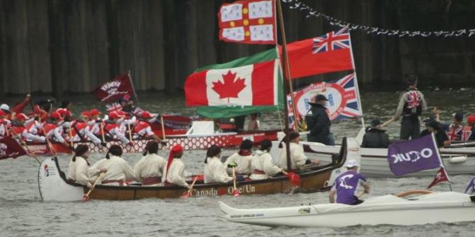 Canada One on the Thames River during the Queen's Diamond Jubilee Celebrations in London, England
