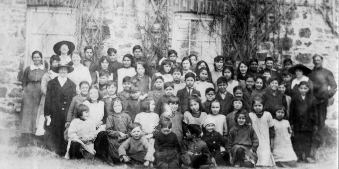 Students of the Shingwauk Indian Residential School