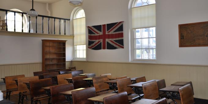 Inside the one-room schoolhouse