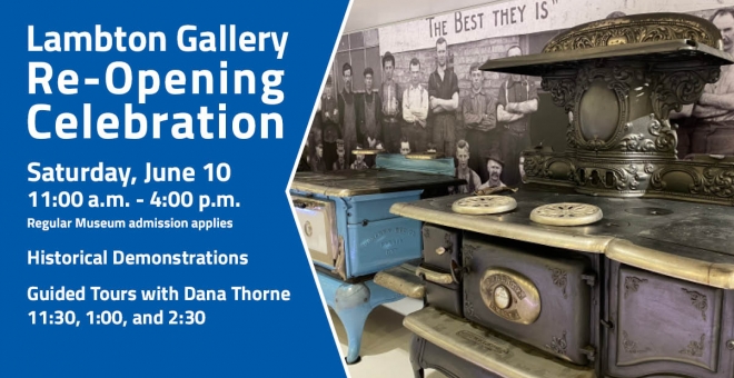Lambton Gallery Re-Opening infographic