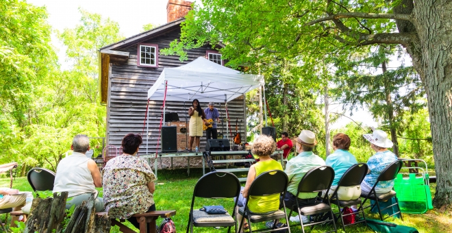 View of guests at Emancipation Day at Griffin House